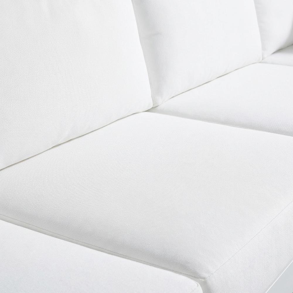 White Fabric Outdoor Patio Modular Sectional For Contemporary Style. Picture 5
