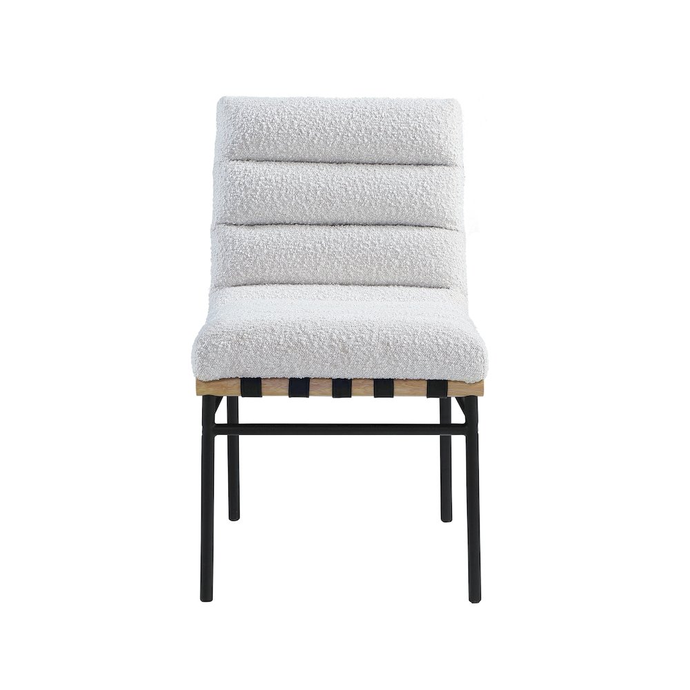 Burke Cream Boucle Fabric Dining Chair, Set of 2. Picture 2
