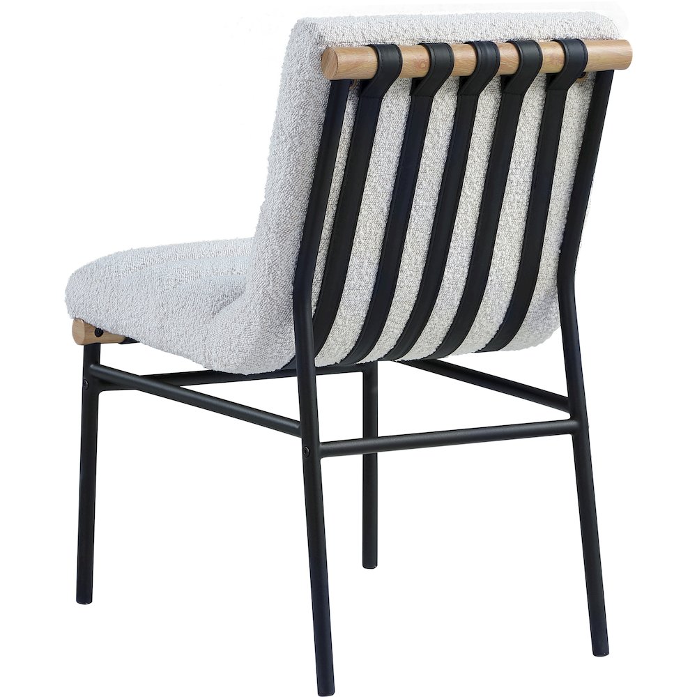 Burke Cream Boucle Fabric Dining Chair, Set of 2. Picture 3