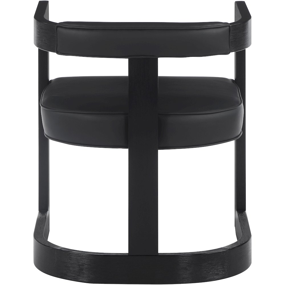 Manchester Black Vegan Leather Dining Chair. Picture 2