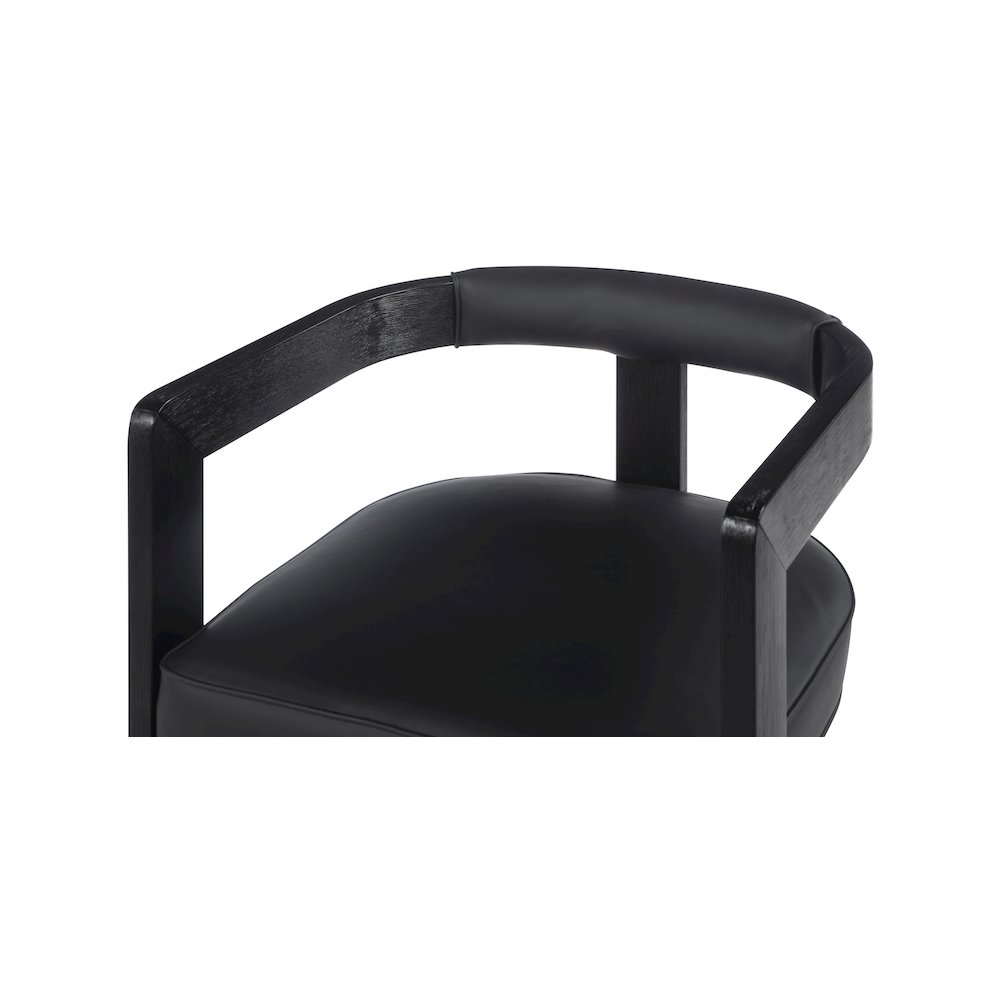 Manchester Black Vegan Leather Dining Chair. Picture 6