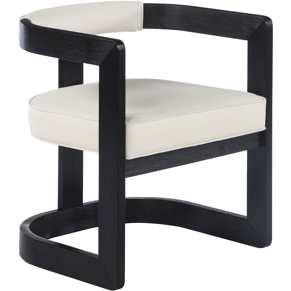 Manchester Cream Vegan Leather Dining Chair. Picture 1