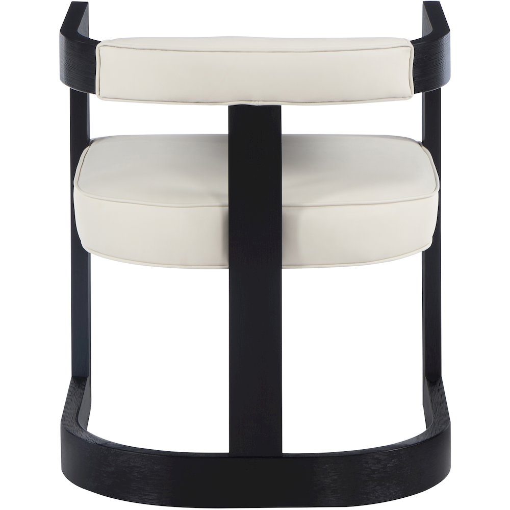 Manchester Cream Vegan Leather Dining Chair. Picture 2