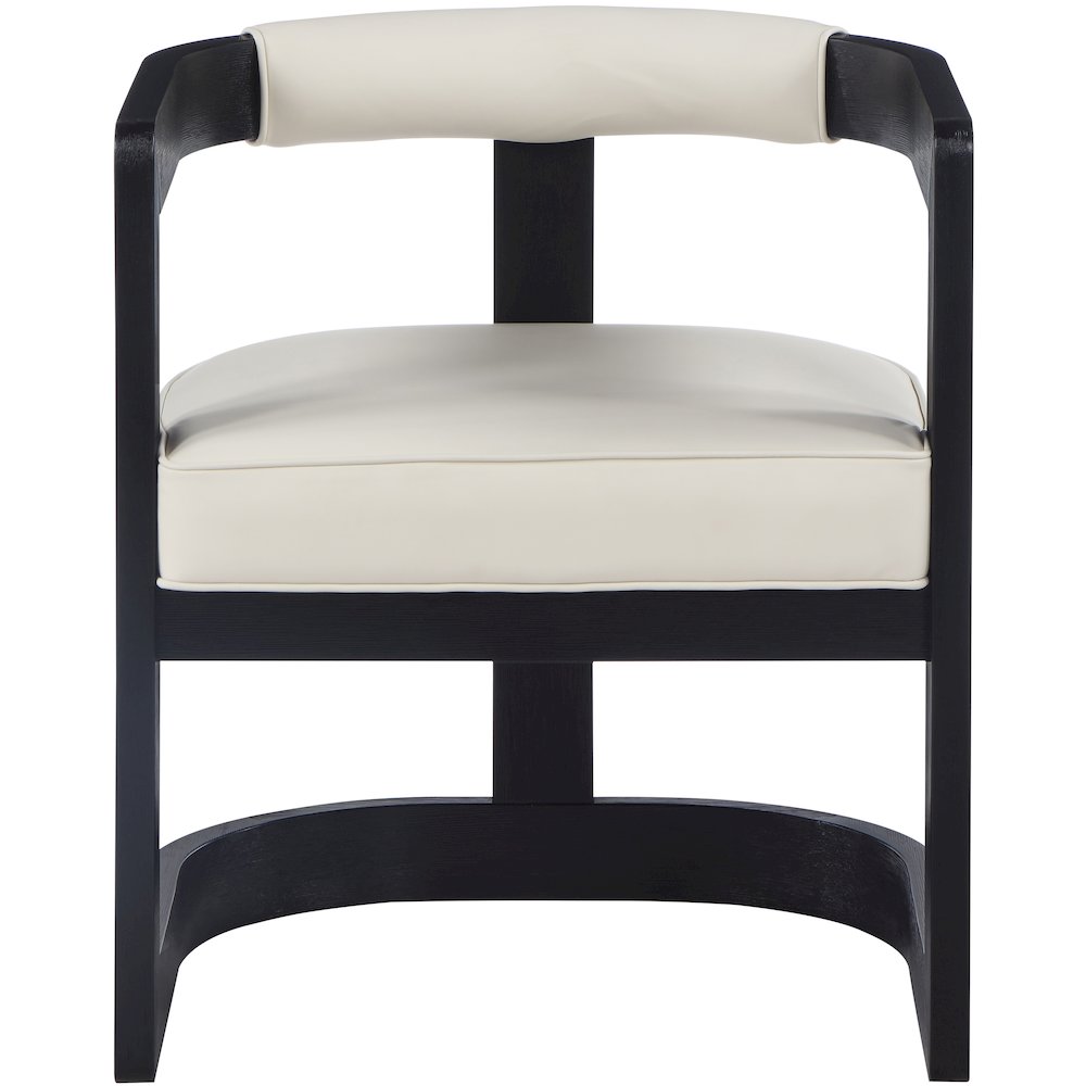 Manchester Cream Vegan Leather Dining Chair. Picture 3