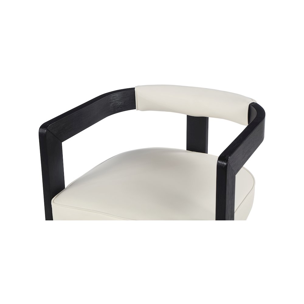 Manchester Cream Vegan Leather Dining Chair. Picture 6
