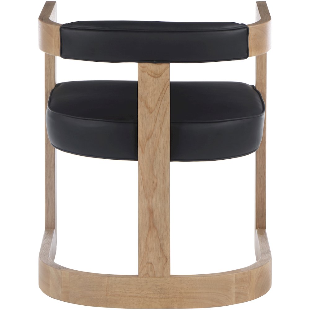 Manchester Black Vegan Leather Dining Chair. Picture 2
