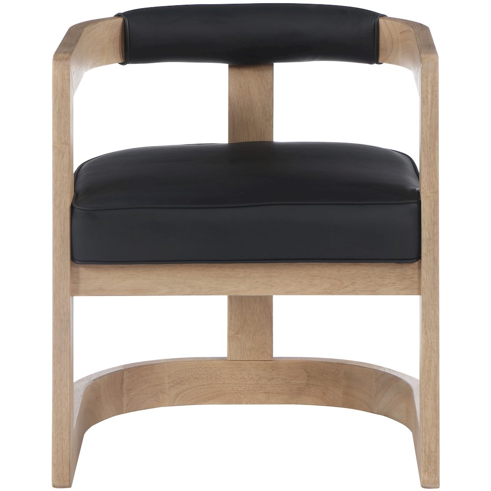 Manchester Black Vegan Leather Dining Chair. Picture 3