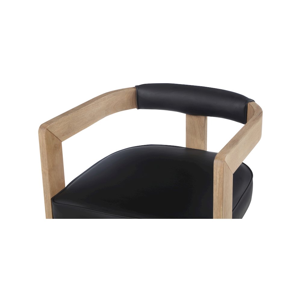 Manchester Black Vegan Leather Dining Chair. Picture 6