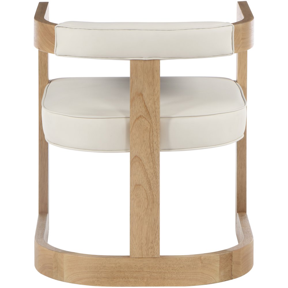 Manchester Cream Vegan Leather Dining Chair. Picture 2