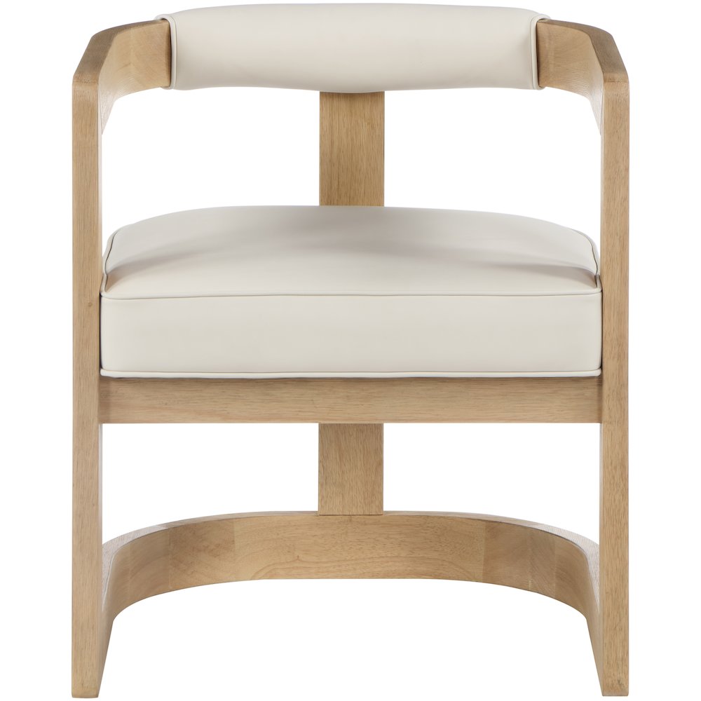 Manchester Cream Vegan Leather Dining Chair. Picture 3