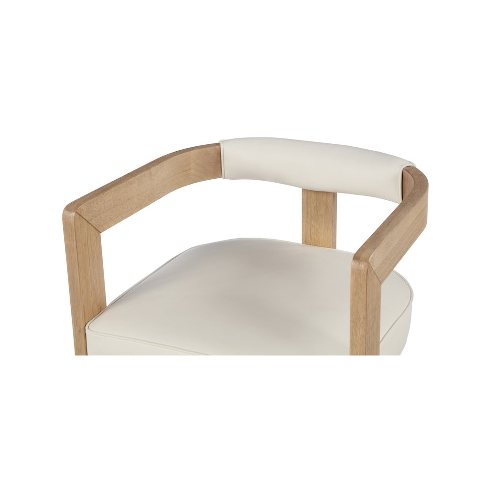 Manchester Cream Vegan Leather Dining Chair. Picture 6