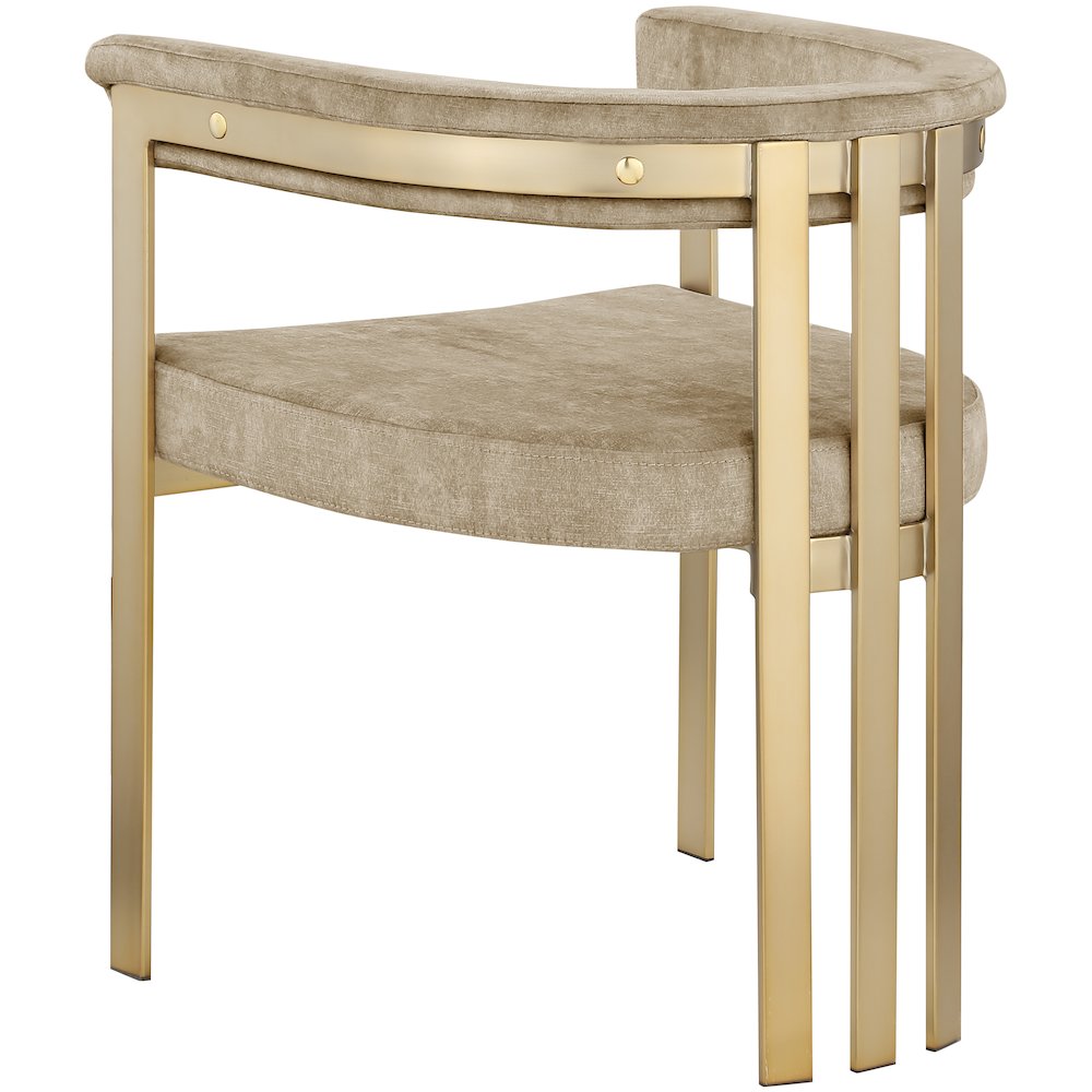 Marcello Beige Velvet Dining Chair, Set of 2. Picture 2