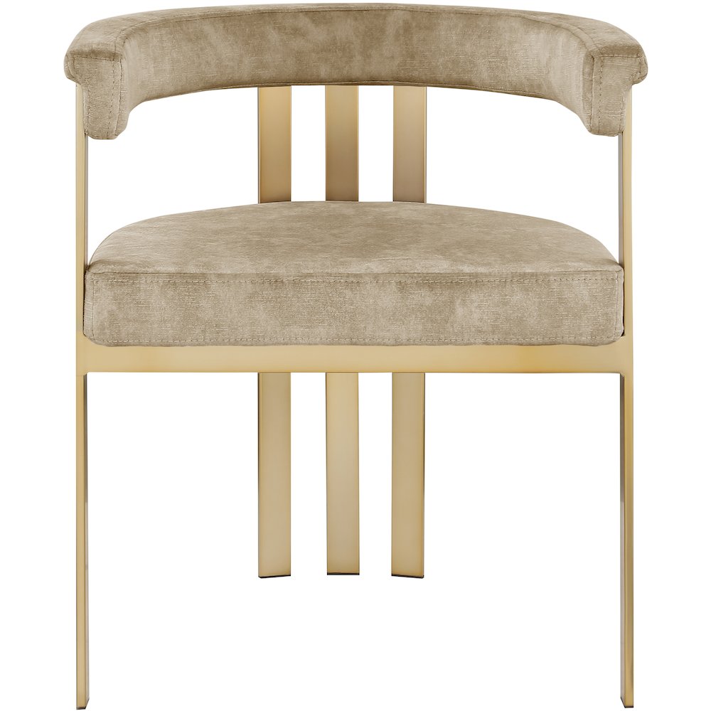 Marcello Beige Velvet Dining Chair, Set of 2. Picture 3