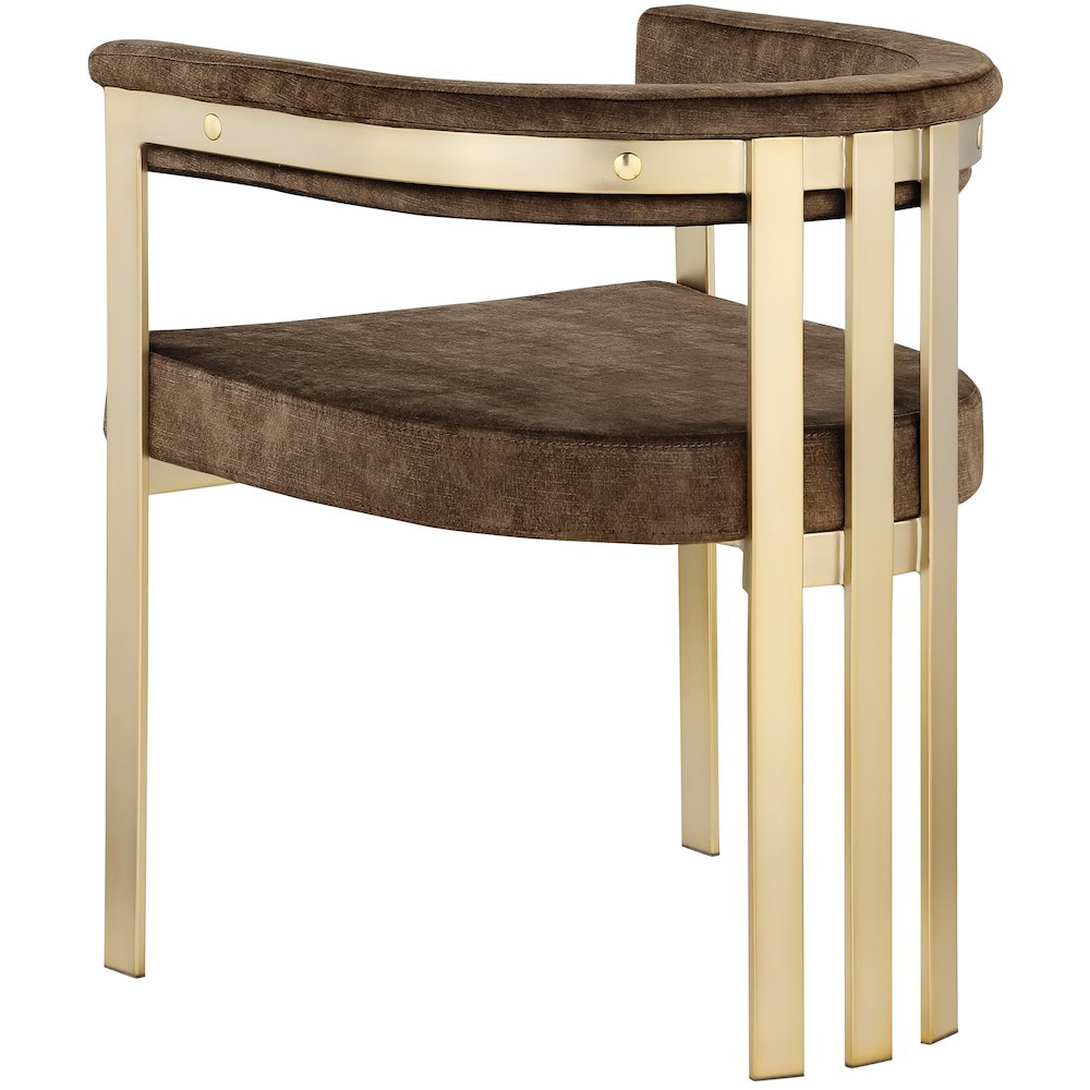 Marcello Brown Velvet Dining Chair, Set of 2. Picture 2