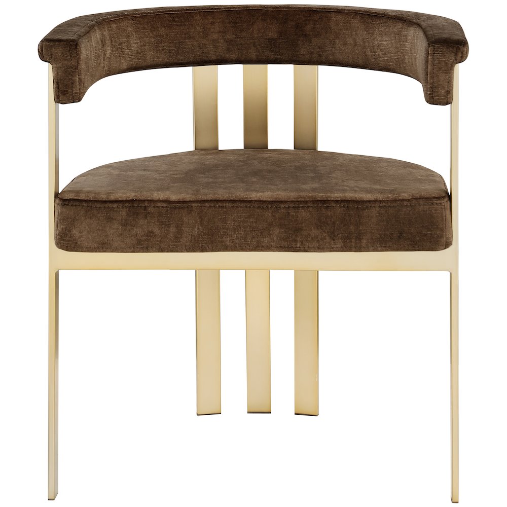 Marcello Brown Velvet Dining Chair, Set of 2. Picture 3