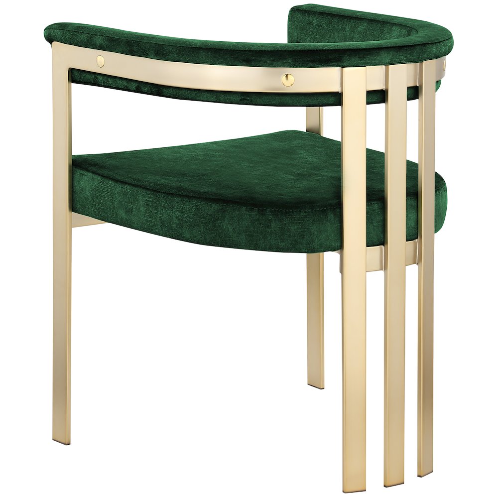 Marcello Green Velvet Dining Chair, Set of 2. Picture 2