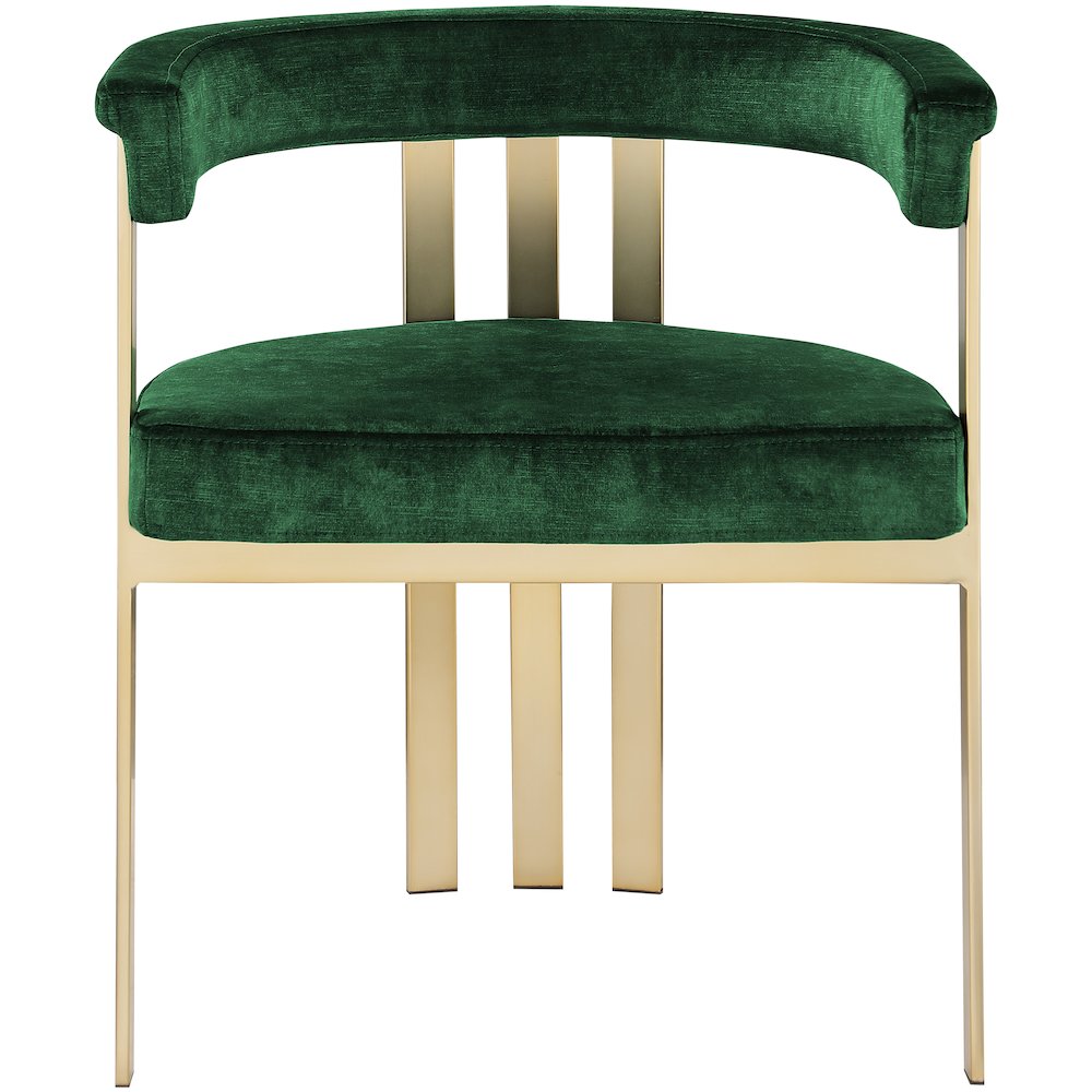 Marcello Green Velvet Dining Chair, Set of 2. Picture 3