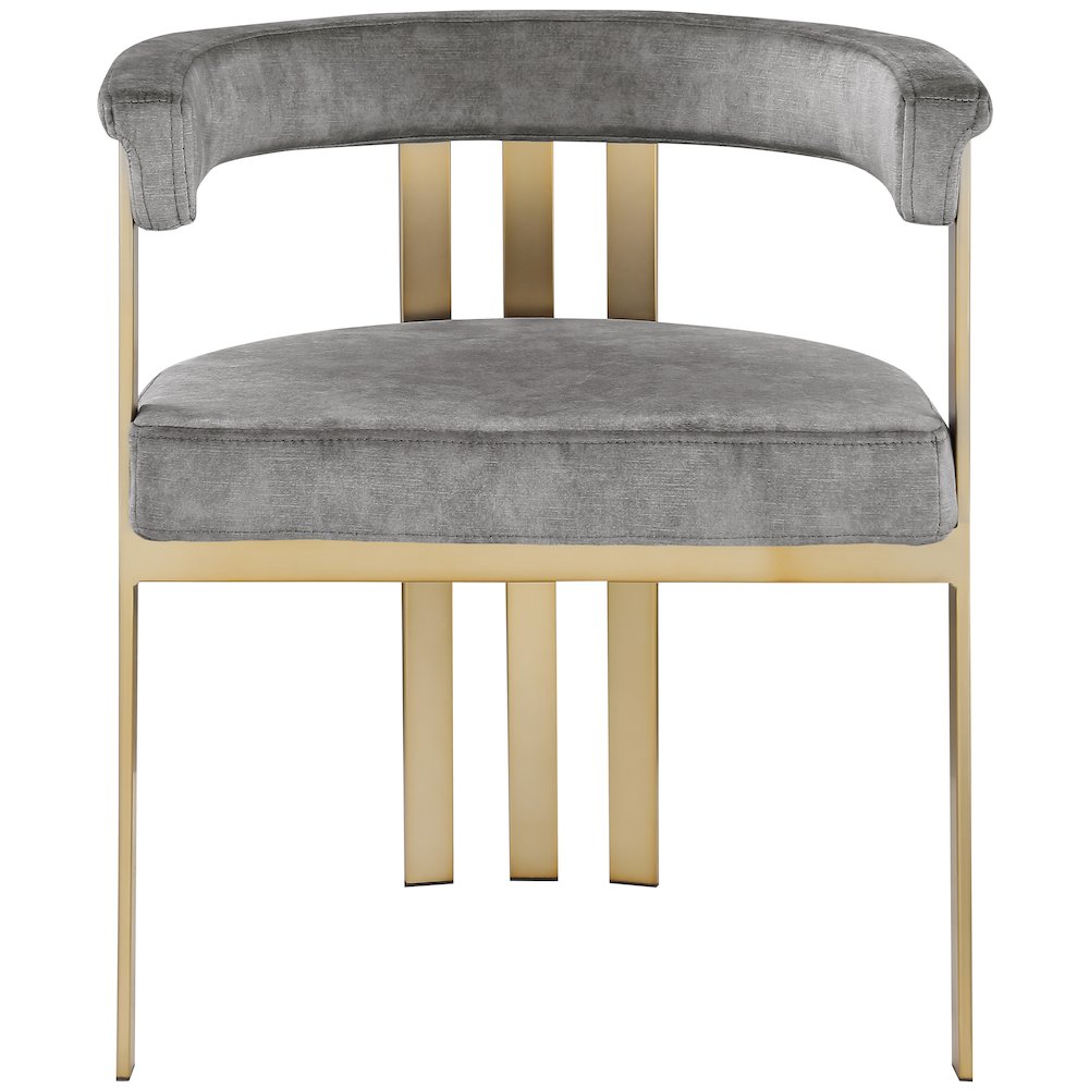 Marcello Grey Velvet Dining Chair, Set of 2. Picture 3