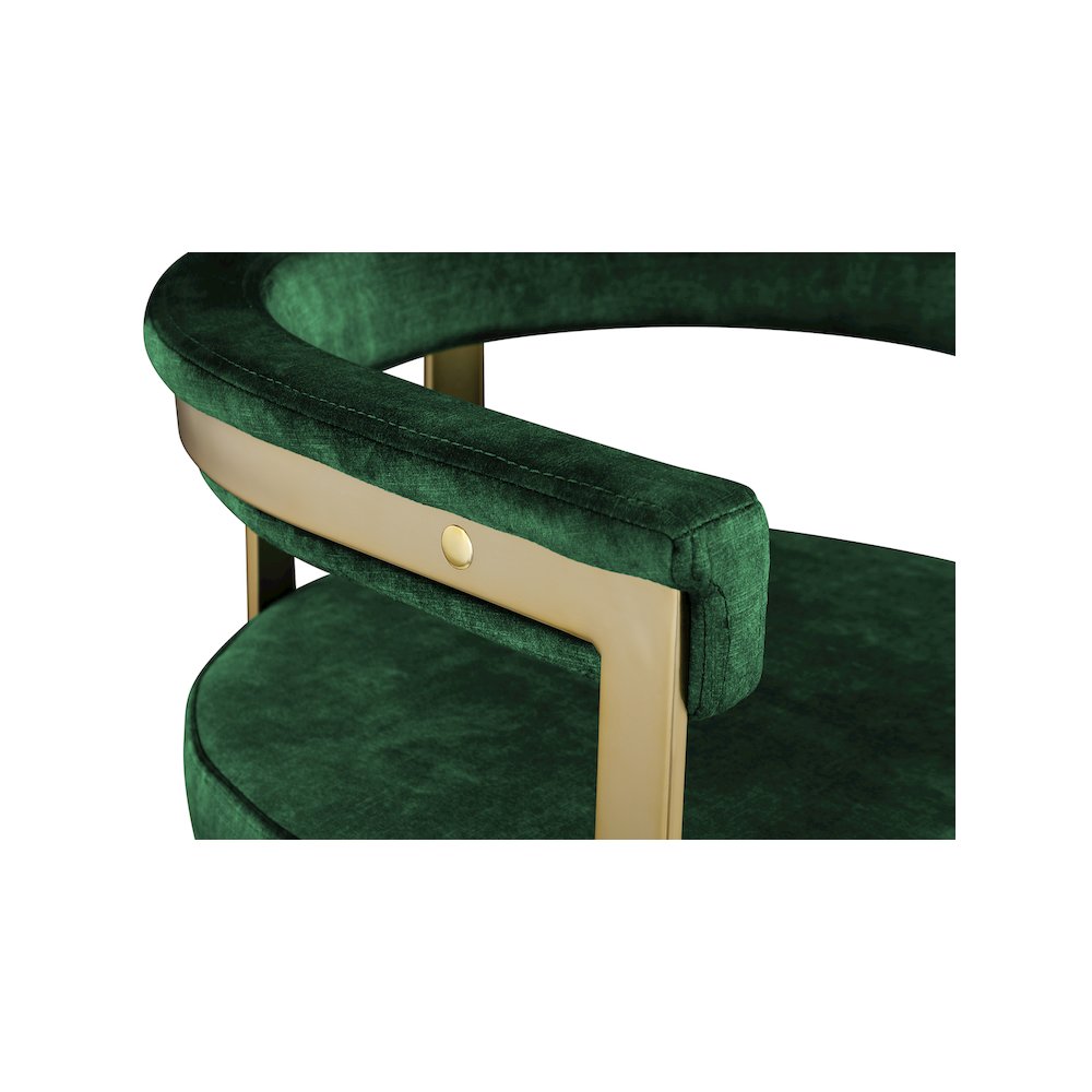 Marcello Green Velvet Counter Stool, Set of 2. Picture 4