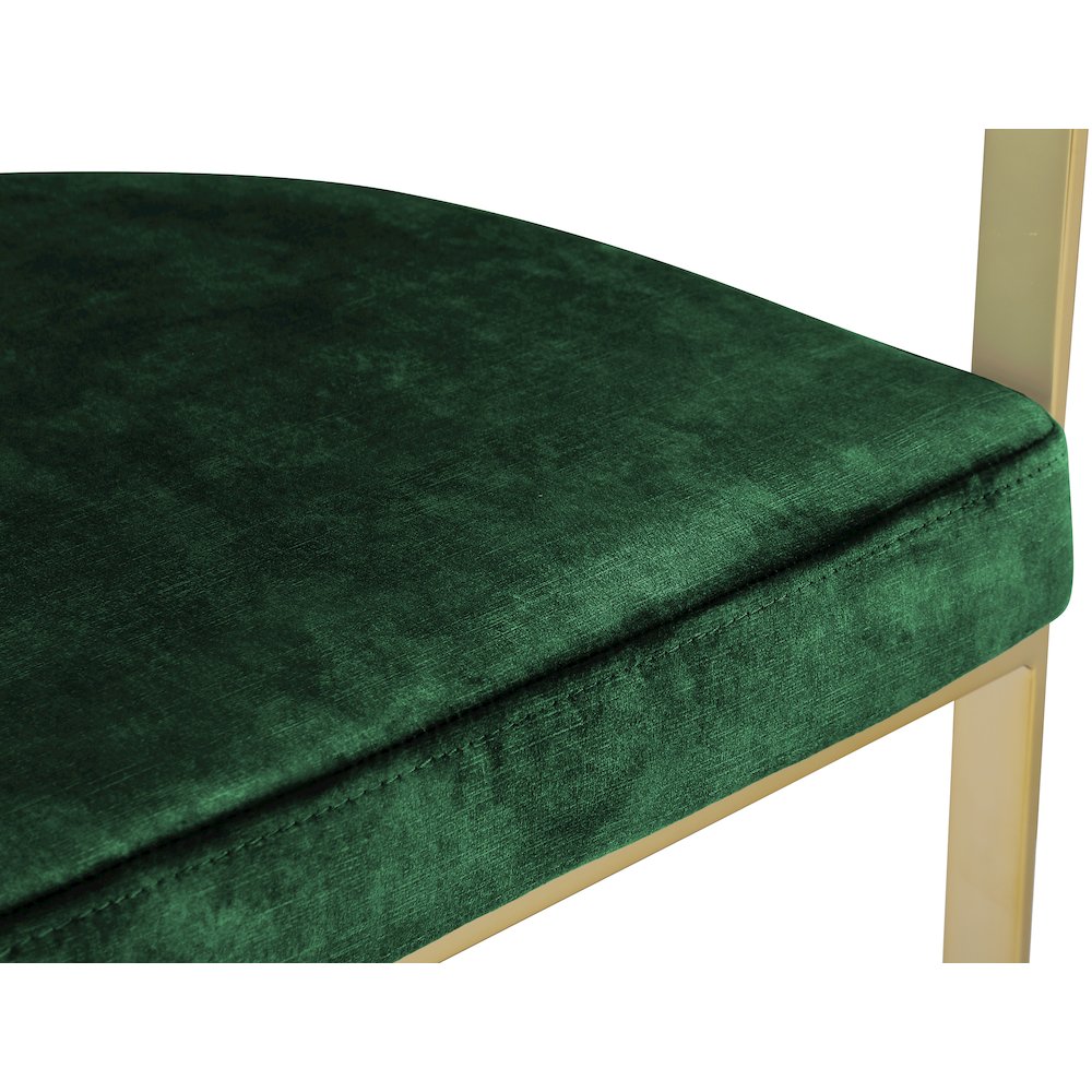 Marcello Green Velvet Counter Stool, Set of 2. Picture 5