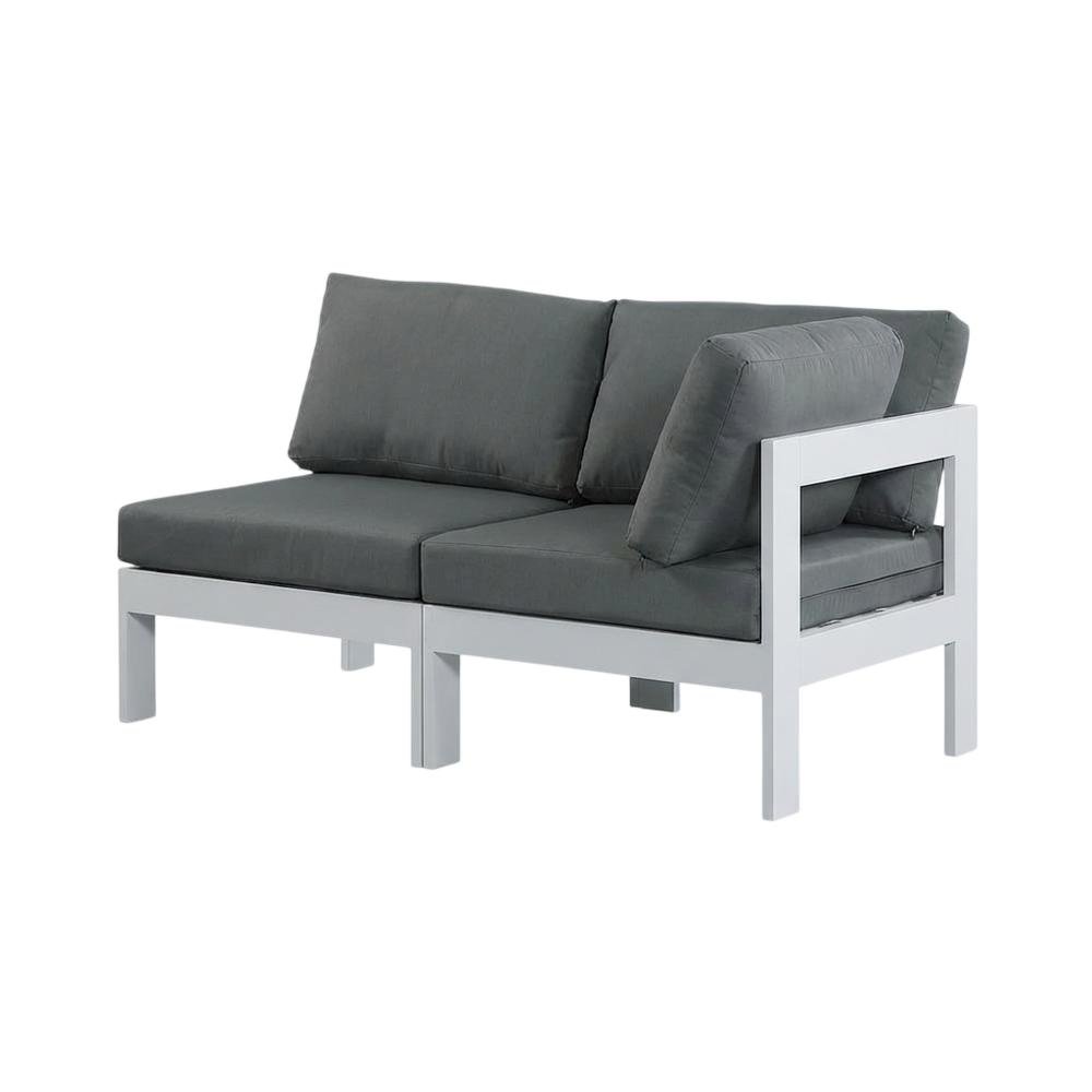 Gray Fabric Outdoor Modular Sofa With Contemporary Style For Patio Lounge. Picture 1