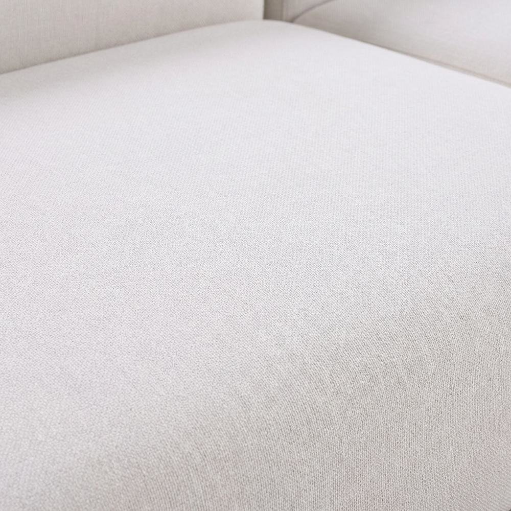 Beige Fabric Outdoor Sectional With Cushions And Contemporary Design. Picture 5