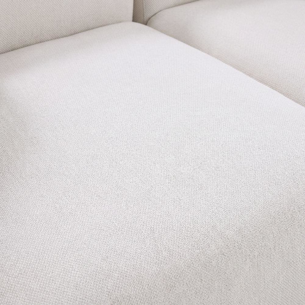 Beige Fabric Outdoor Modular Loveseat with Cushions and Contemporary Style. Picture 5