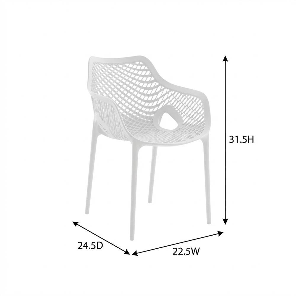 Outdoor Patio Dining Chairs Set Of 4, Protective Finish, Contemporary. Picture 7