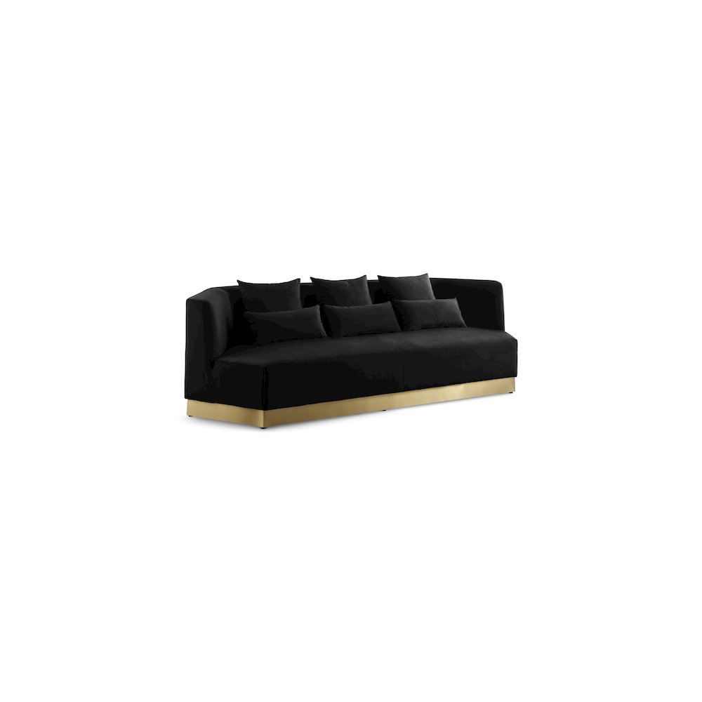 Marquis Black Velvet Sofa. Picture 1