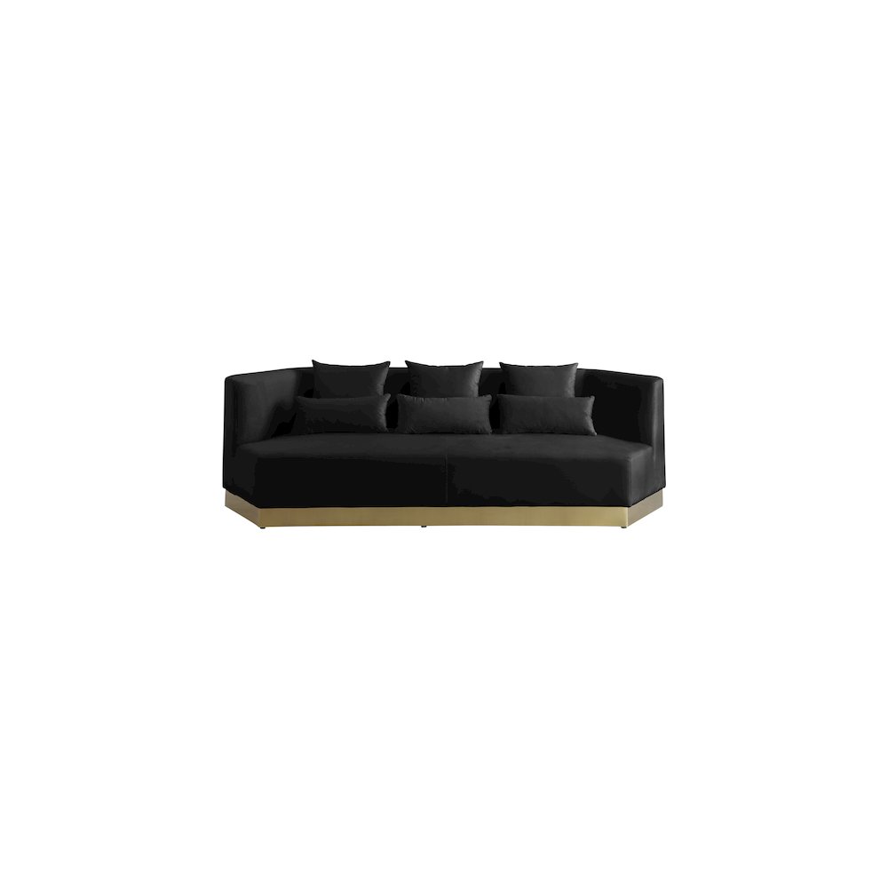 Marquis Black Velvet Sofa. Picture 4