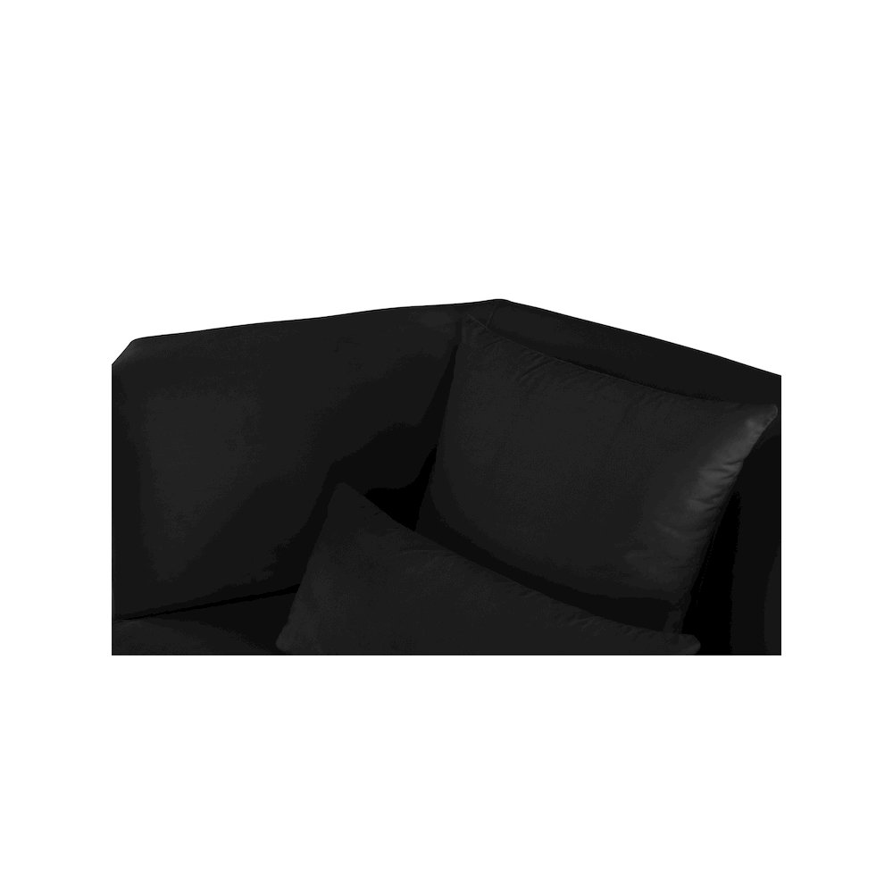 Marquis Black Velvet Sofa. Picture 5