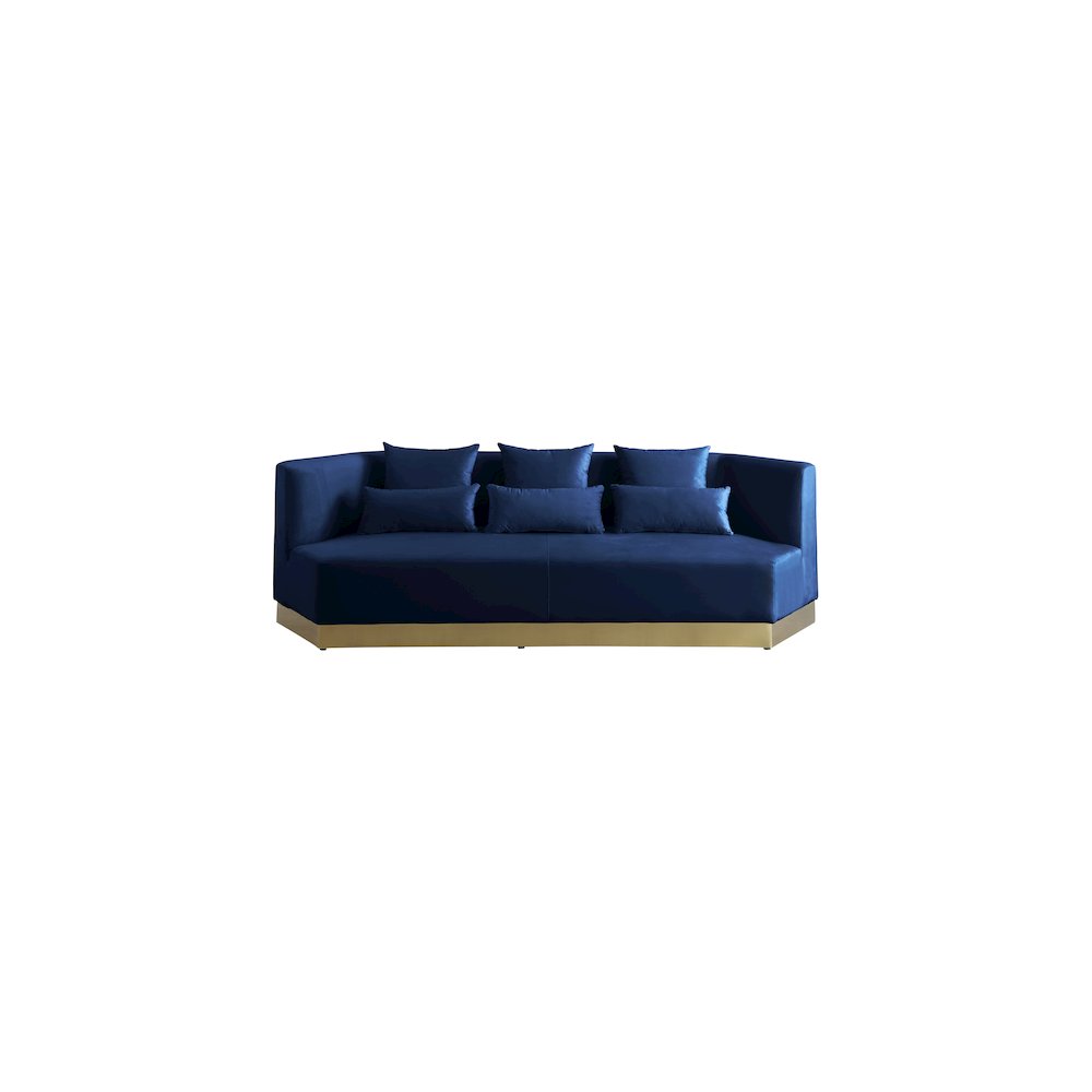 Marquis Navy Velvet Sofa. Picture 4