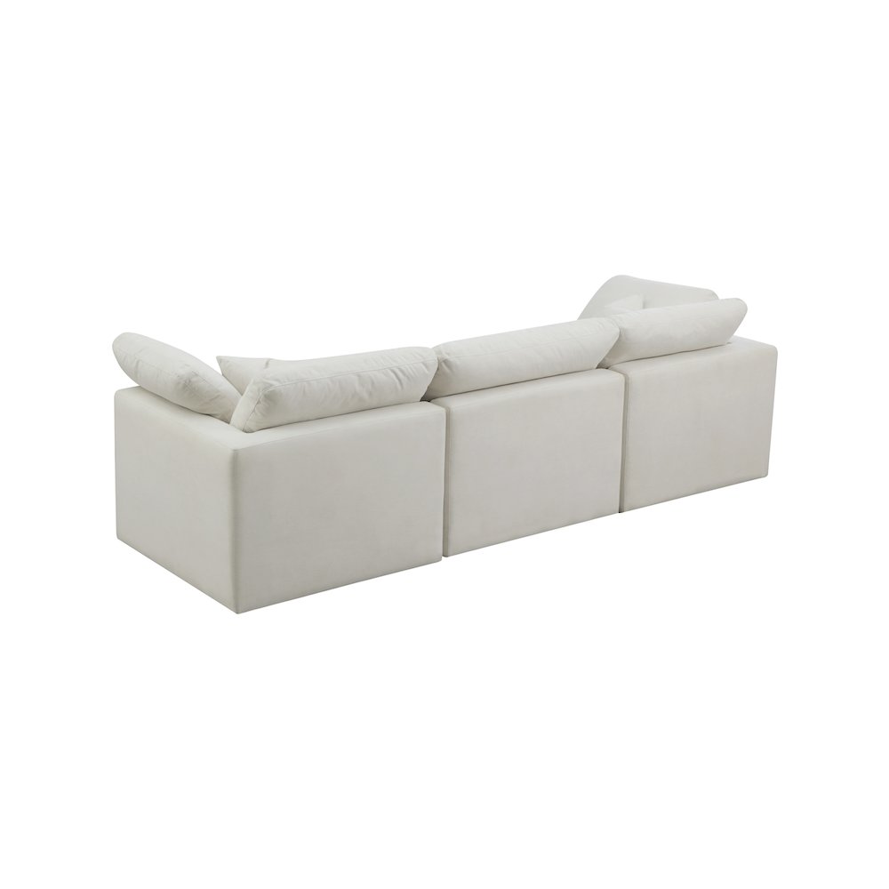 Plush Cream Velvet Standard Comfort Modular Sofa. Picture 3