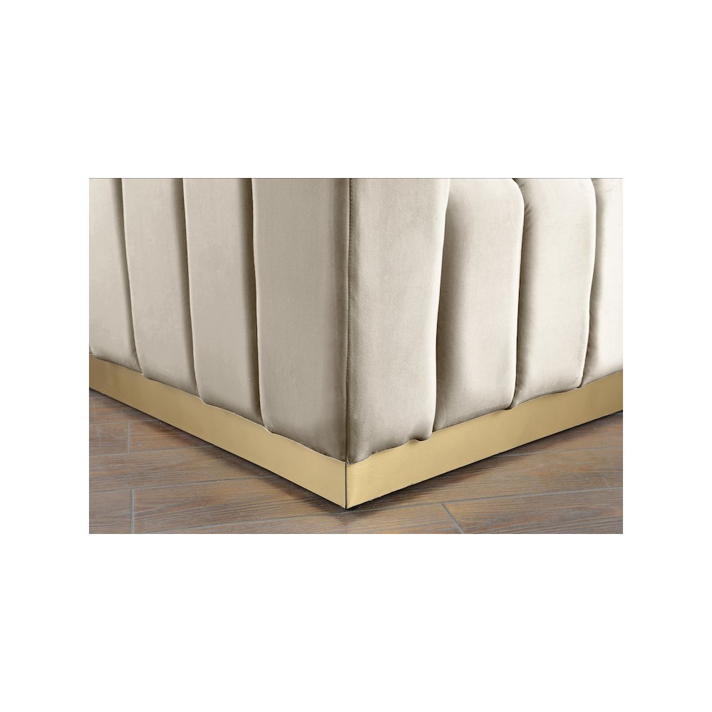 Marlon Cream Velvet Chair. Picture 5