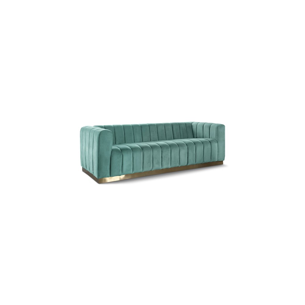 Marlon Mint Velvet Sofa. Picture 1