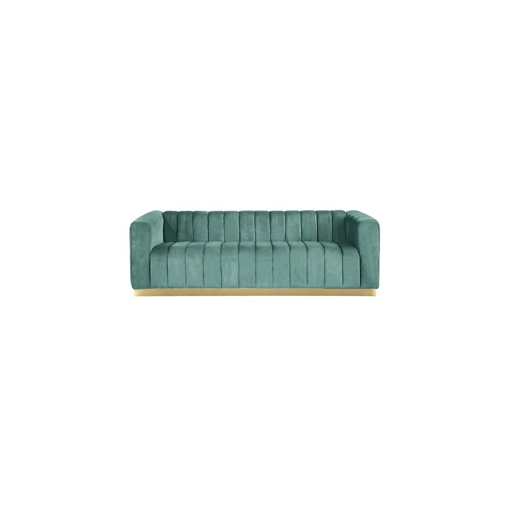 Marlon Mint Velvet Sofa. Picture 3