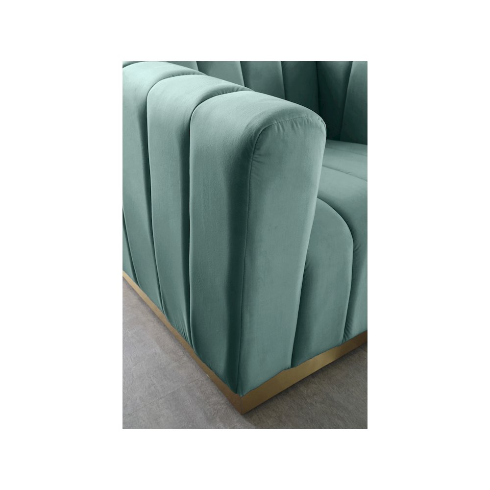 Marlon Mint Velvet Sofa. Picture 4