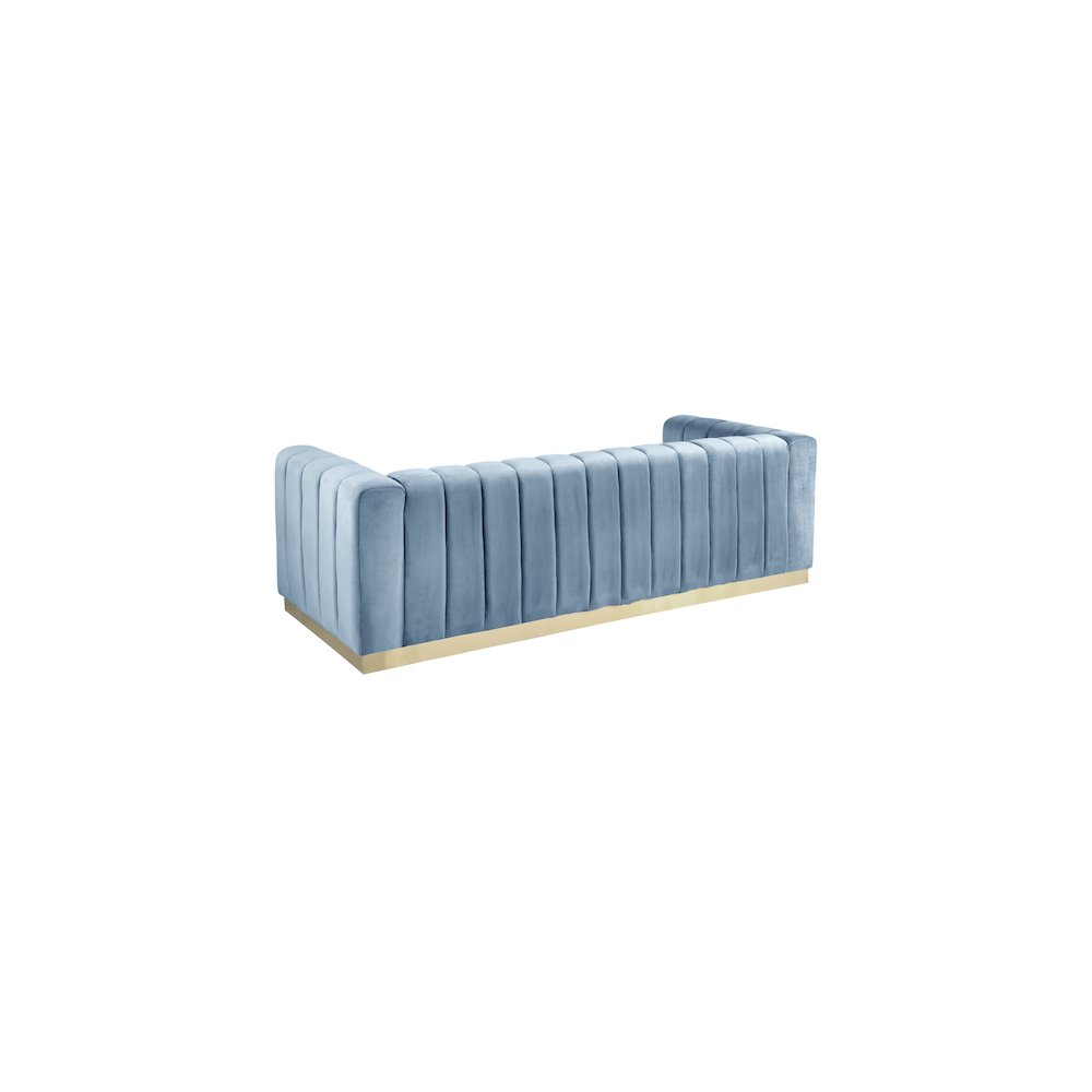 Marlon Sky Blue Velvet Sofa. Picture 2