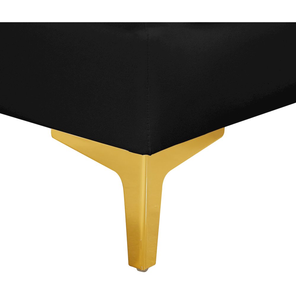 Alina Black Velvet Corner Chair. Picture 14