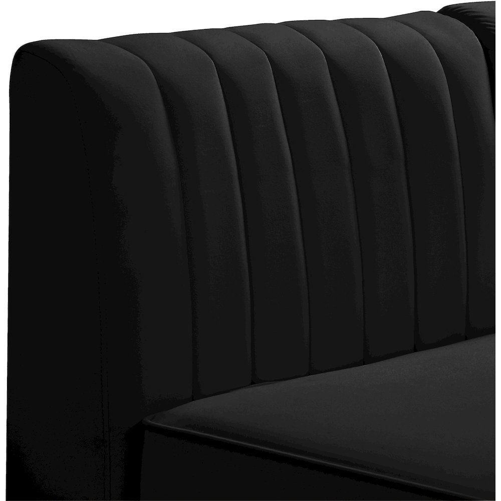 Alina Black Velvet Modular Sofa. Picture 9