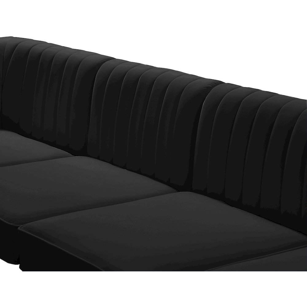 Alina Black Velvet Modular Sofa. Picture 11