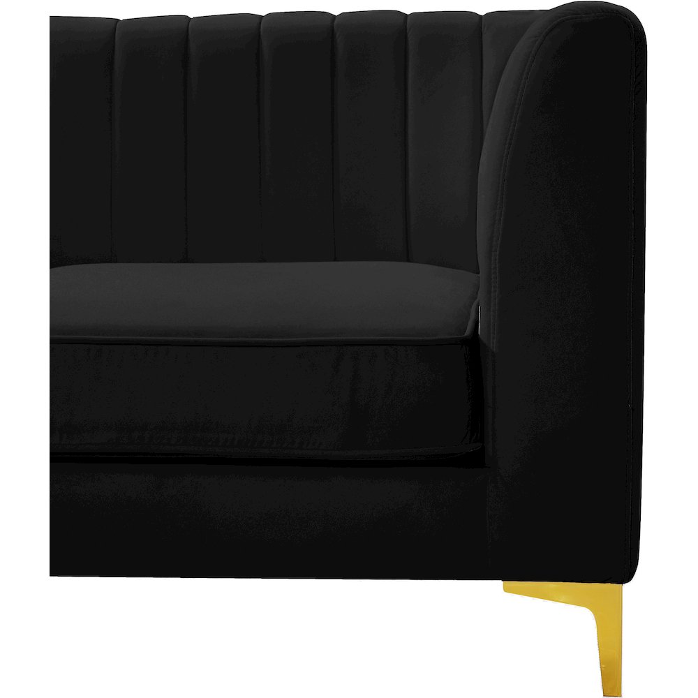 Alina Black Velvet Modular Sofa. Picture 13