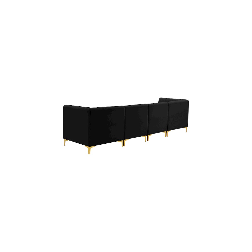 Alina Black Velvet Modular Sofa. Picture 4
