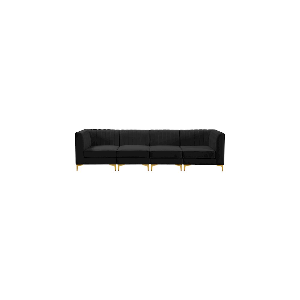 Alina Black Velvet Modular Sofa. Picture 5