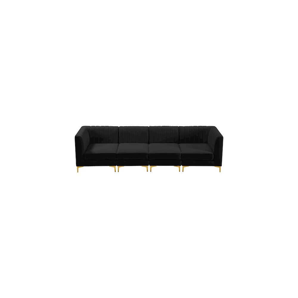 Alina Black Velvet Modular Sofa. Picture 6