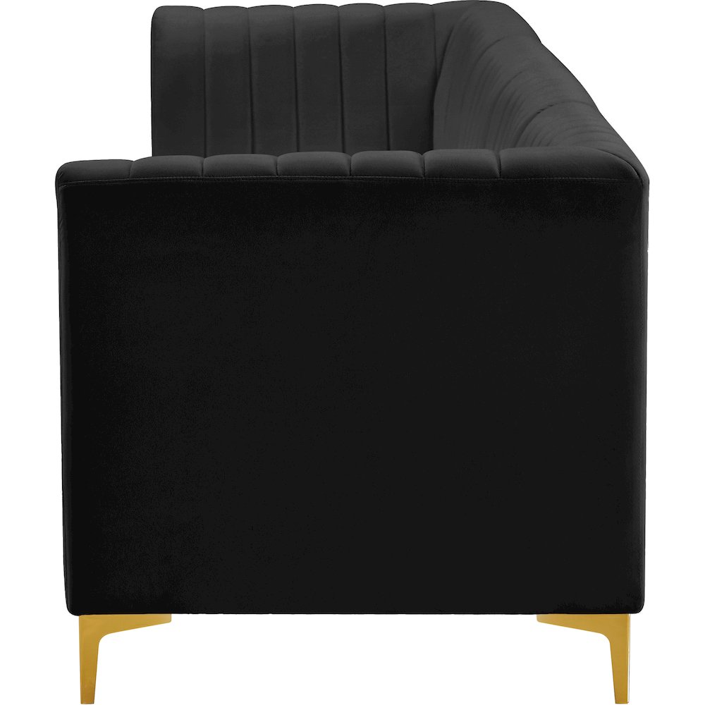 Alina Black Velvet Modular Sofa. Picture 7