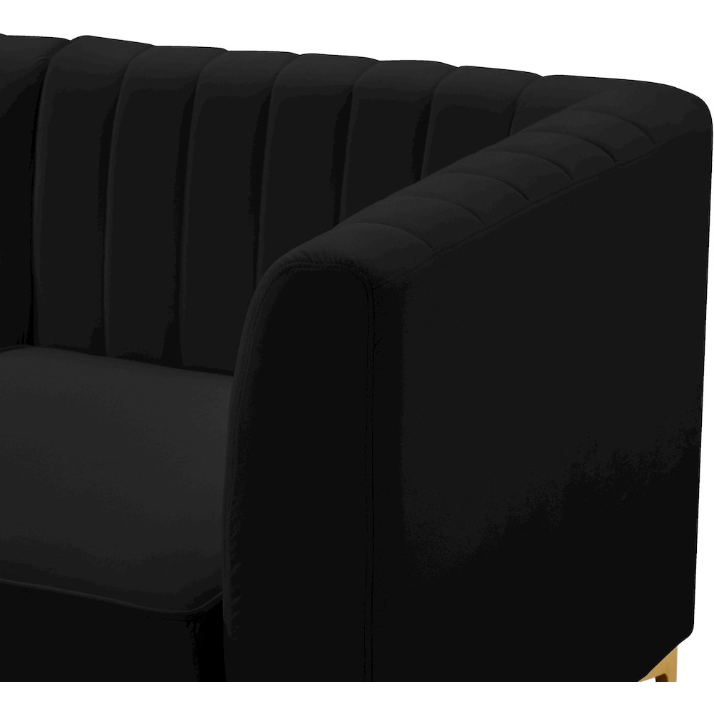 Alina Black Velvet Modular Sofa. Picture 8