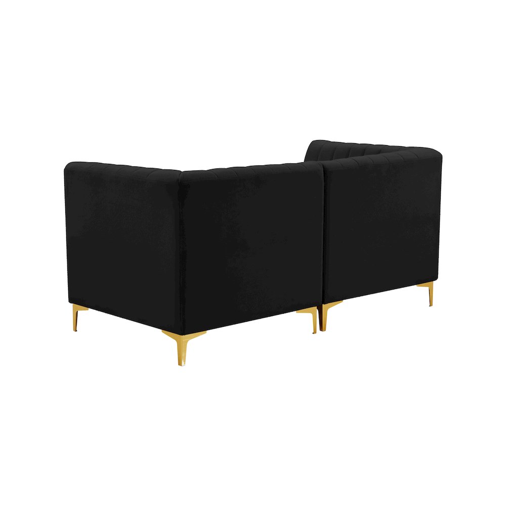 Alina Black Velvet Modular Sofa. Picture 4