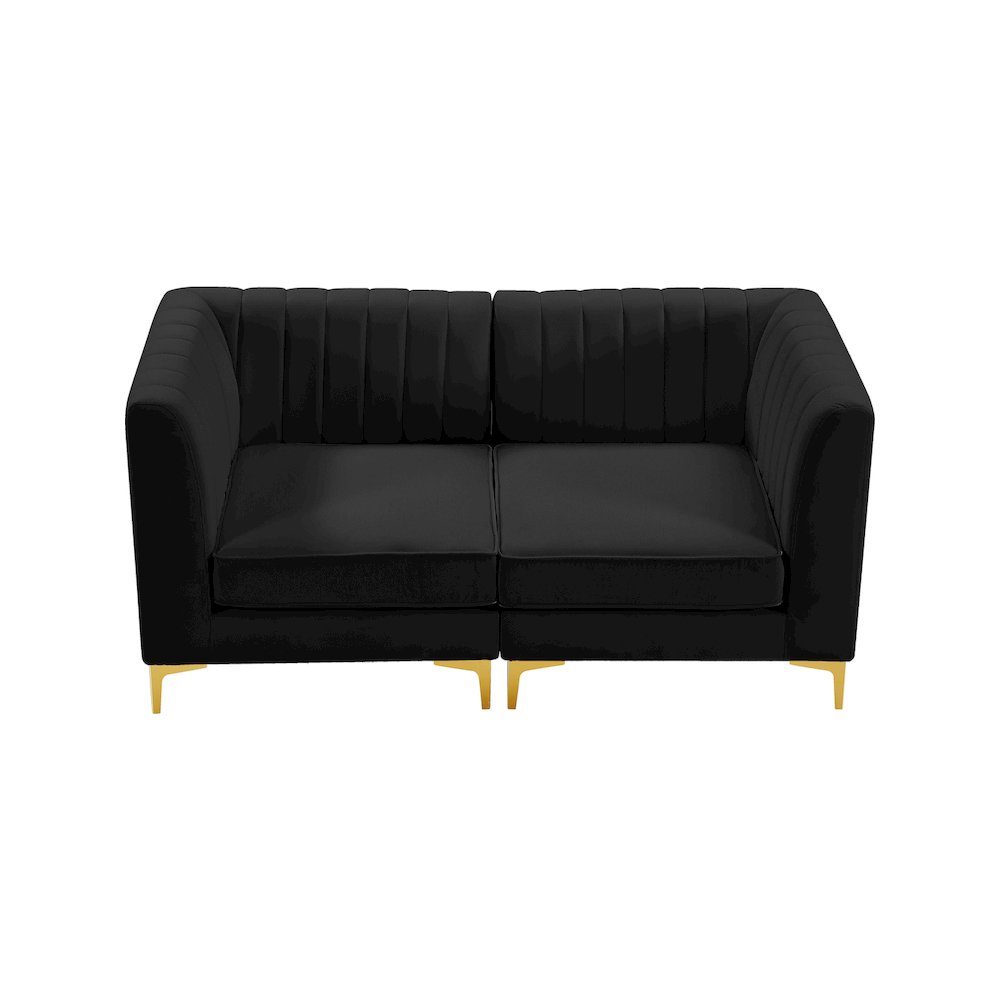 Alina Black Velvet Modular Sofa. Picture 6