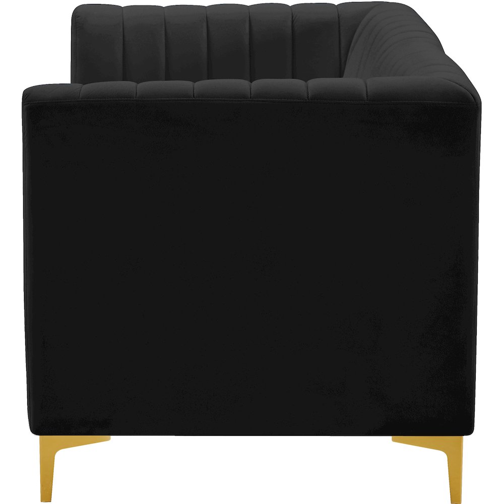 Alina Black Velvet Modular Sofa. Picture 7